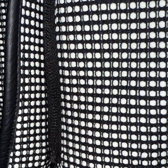Ann Taylor Black and White Checkered Trench Coat - Picture 8 of 15